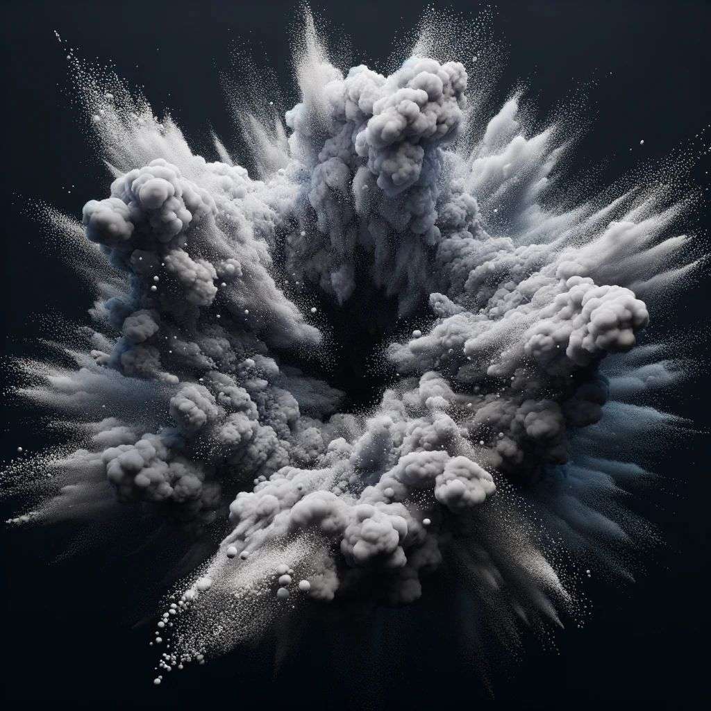 a representation of anxiety, particle simulation, Octane render